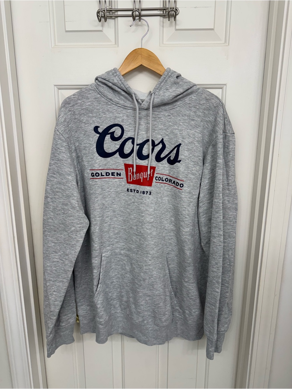 Coors Men's Gray Logo Hooded Sweatshirt